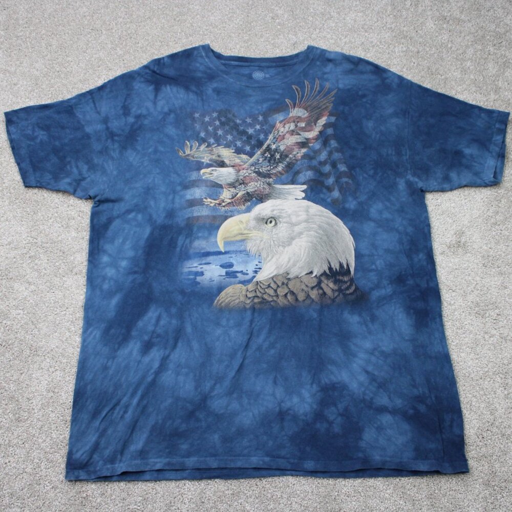 The Mountain Eagle Shirt Mens 3XL XXXL Blue 100% Cotton Short Sleeve‎ Pullover